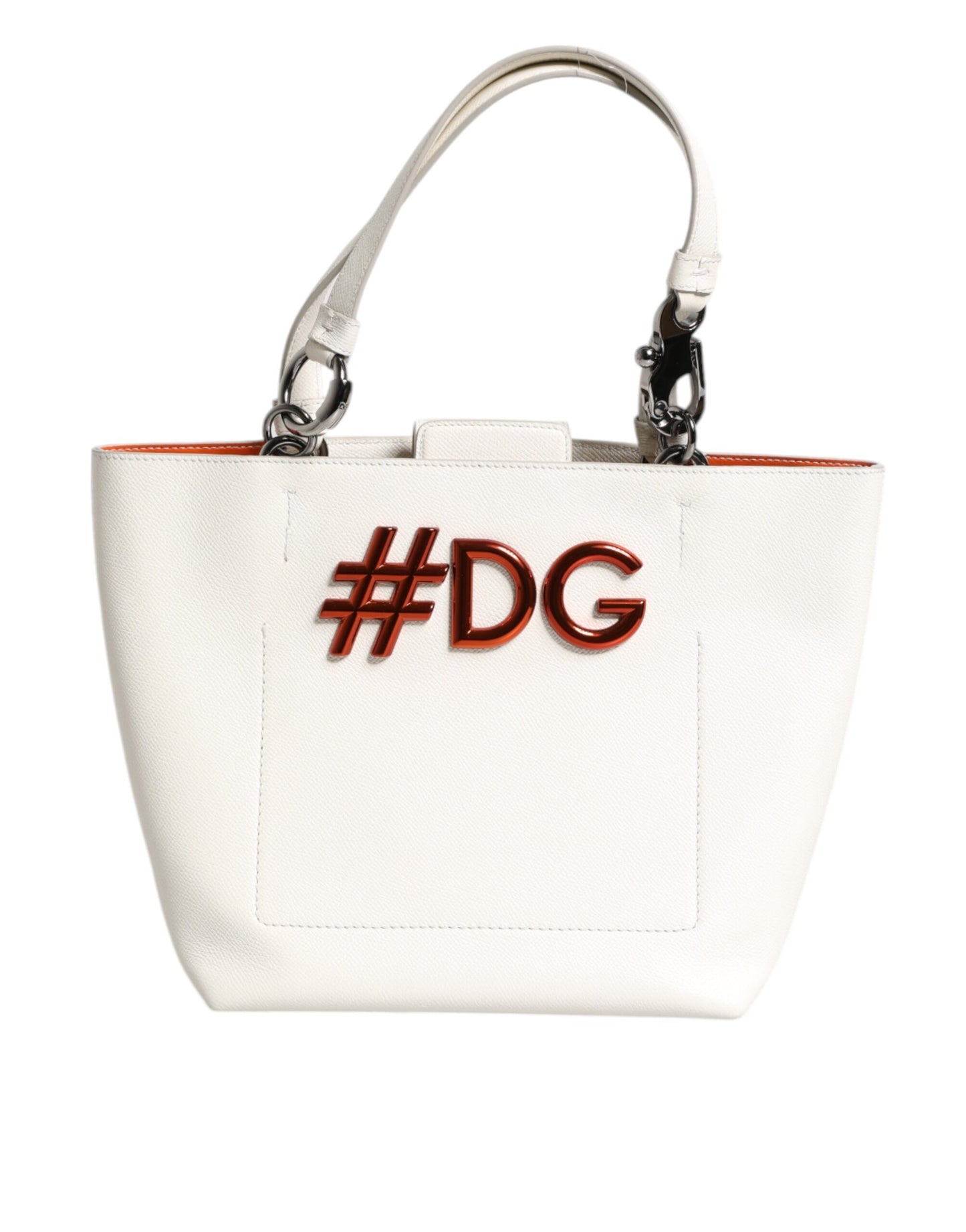 Dolce & Gabbana Wit Leren #DG BEATRICE Top Handle Tote Tas