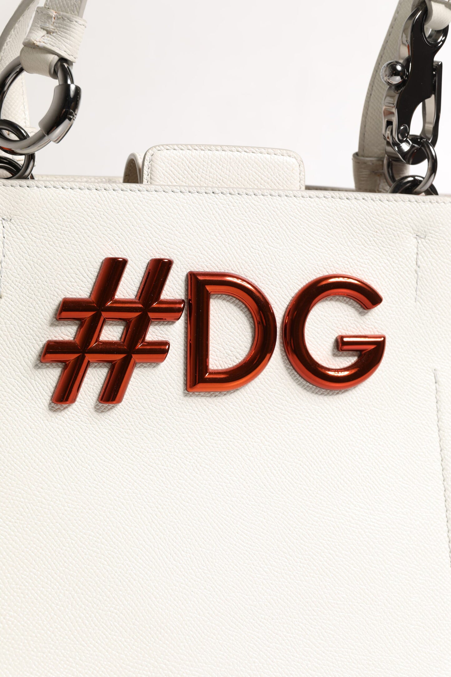 Dolce & Gabbana Wit Leren #DG BEATRICE Top Handle Tote Tas