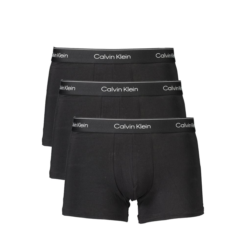 Calvin Klein Black Cotton Men Boxer Shorts Trio