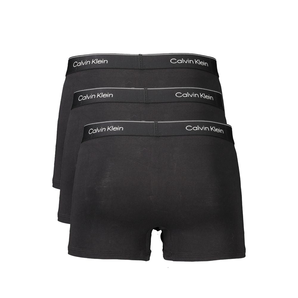 Calvin Klein Black Cotton Men Boxer Shorts Trio