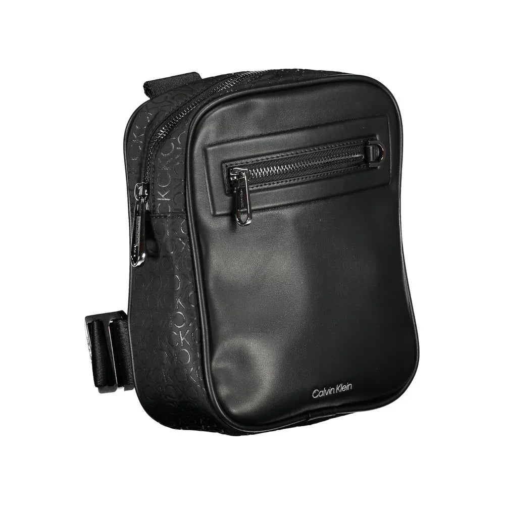 Calvin Klein Zwarte Urban Polyester Heren Schoudertas met Contrasterende Details - MARANOS