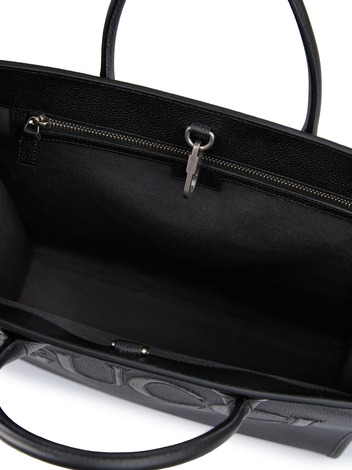 Gucci Zwart Leren logo middelgrote Tote Tas Gucci