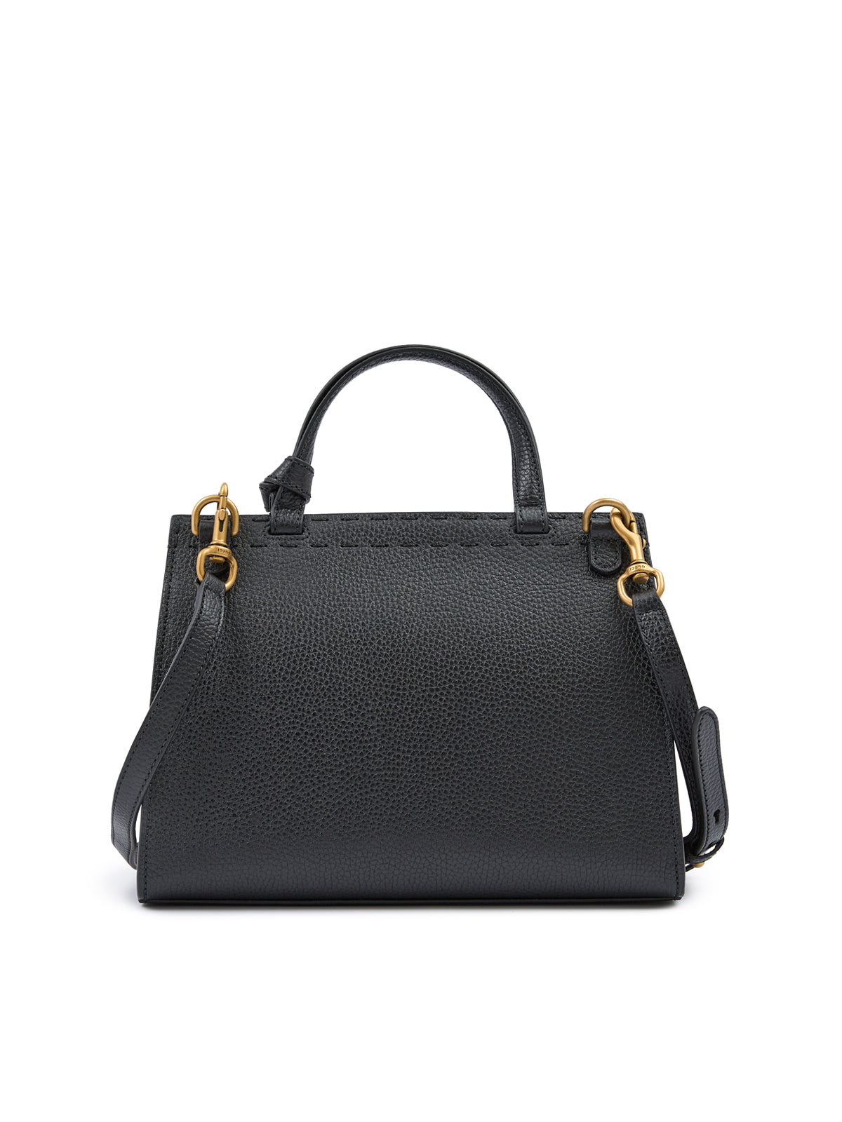 Gucci Zwart Leren GG Marmont Handtas