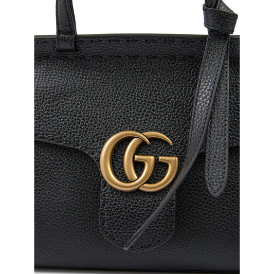 Gucci Zwart Leren GG Marmont Handtas - MARANOS