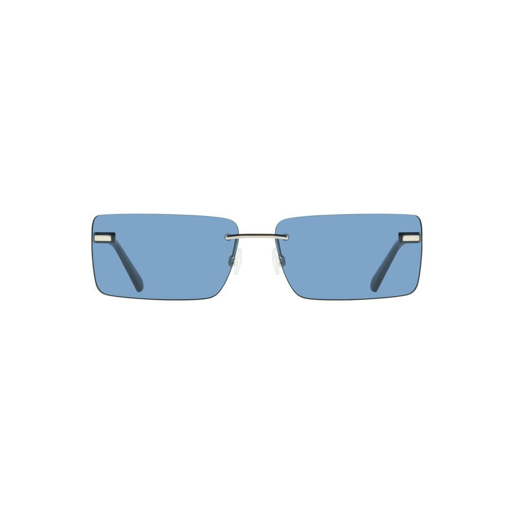 Calvin Klein dameszonnebril in blauw metaal Calvin Klein