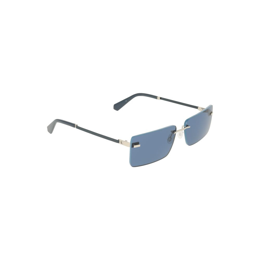 Calvin Klein dameszonnebril in blauw metaal Calvin Klein