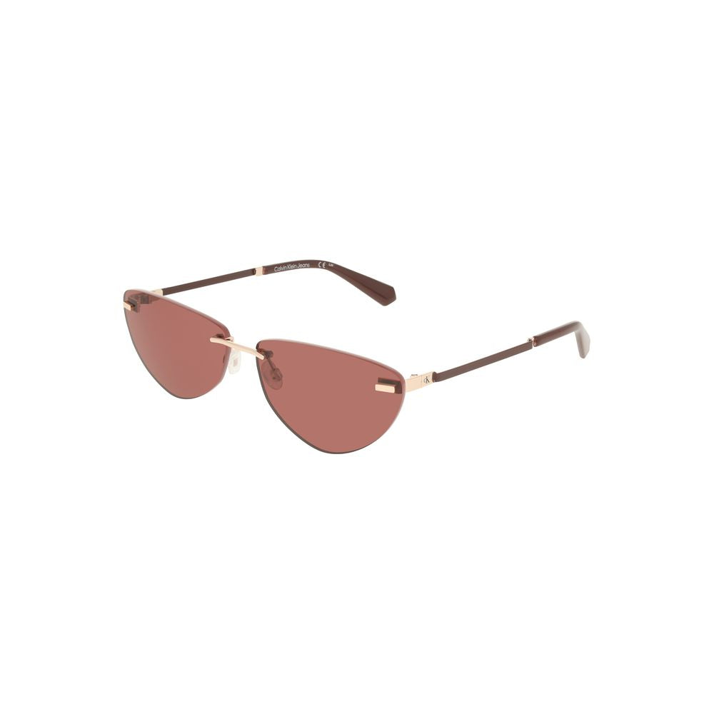 Calvin Klein dameszonnebril in roze metaal Calvin Klein