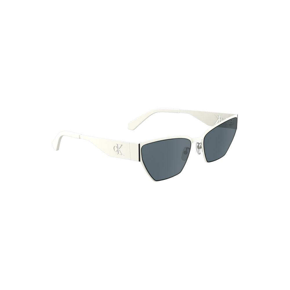Calvin Klein dameszonnebril in wit metaal Calvin Klein