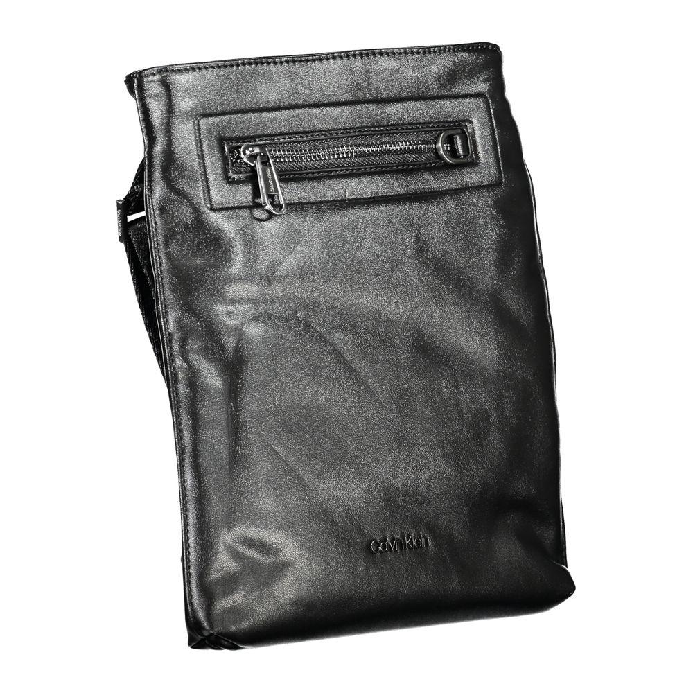 Calvin Klein Zwarte Polyester Heren Schoudertas met Contrasterende Details - MARANOS