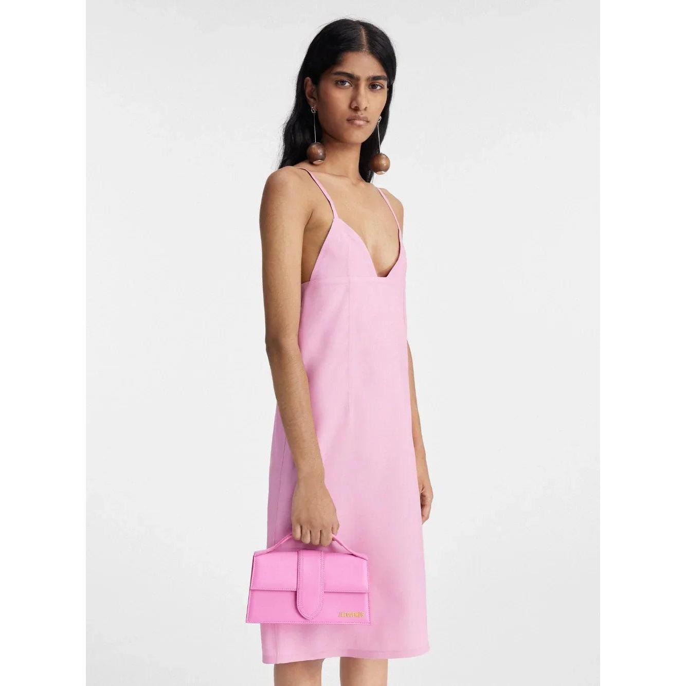 Jacquemus Le Grand Bambino schoudertas in roze leer - MARANOS