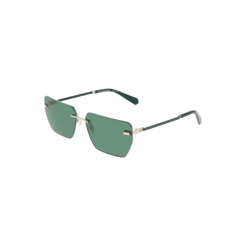 Calvin Klein heren zonnebril in groen metaal Calvin Klein