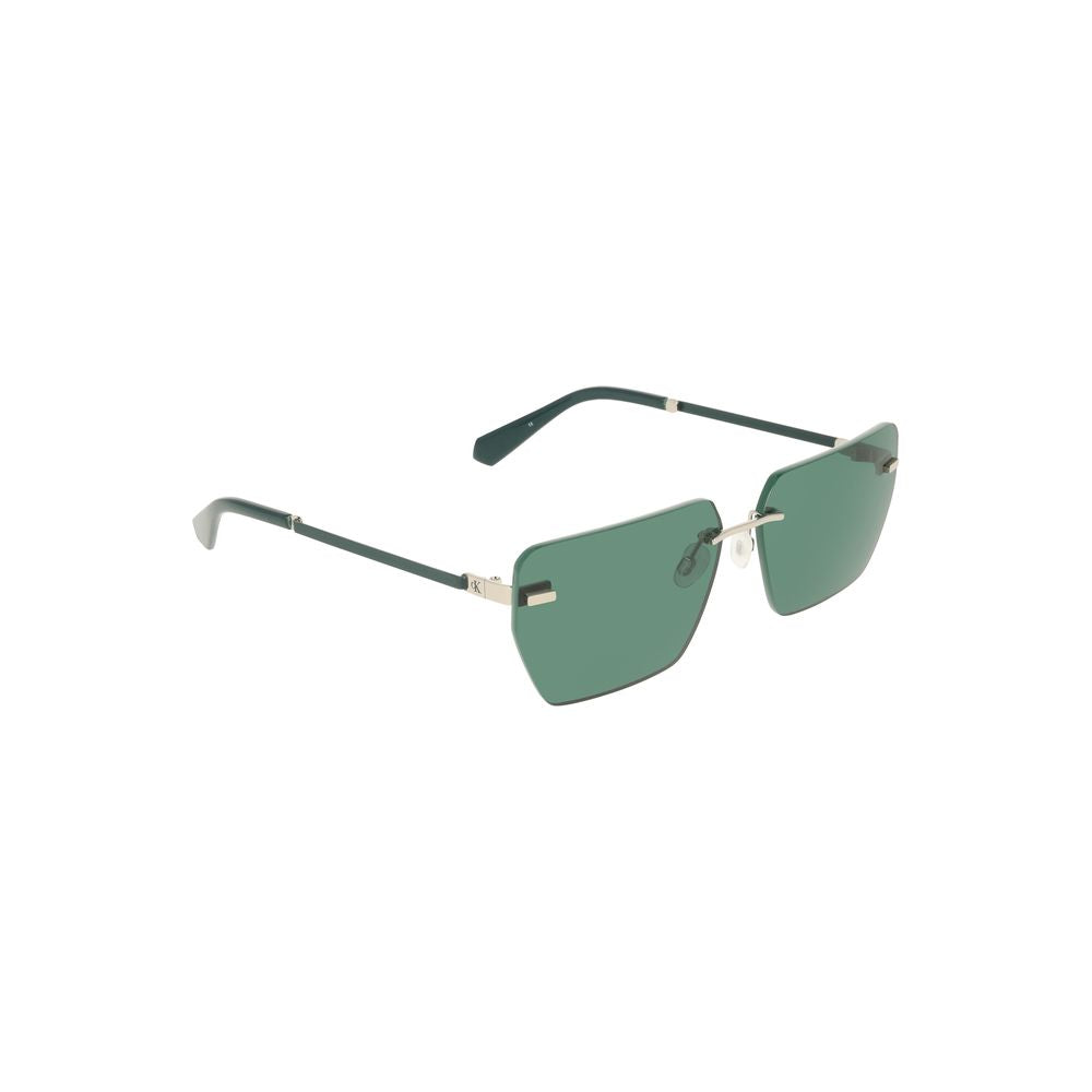 Calvin Klein heren zonnebril in groen metaal Calvin Klein