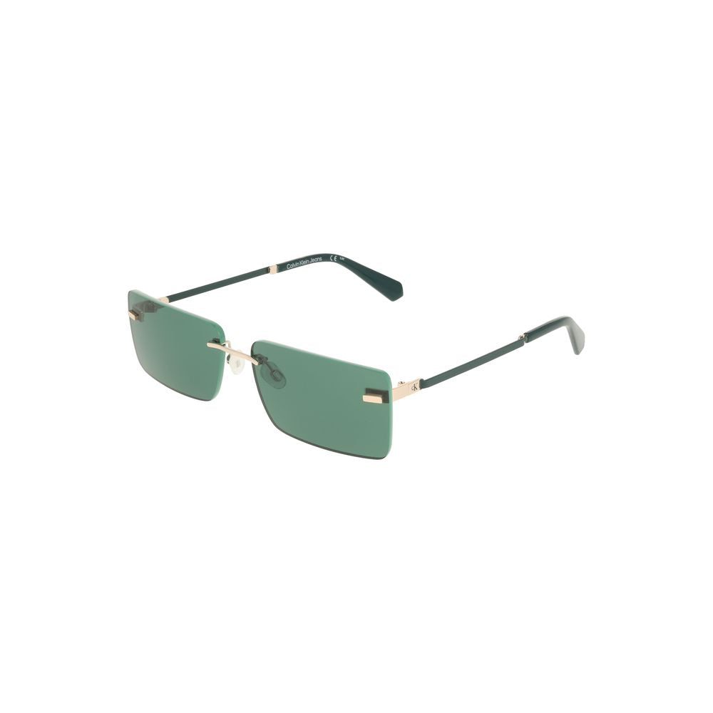 Calvin Klein dameszonnebril in groen metaal Calvin Klein