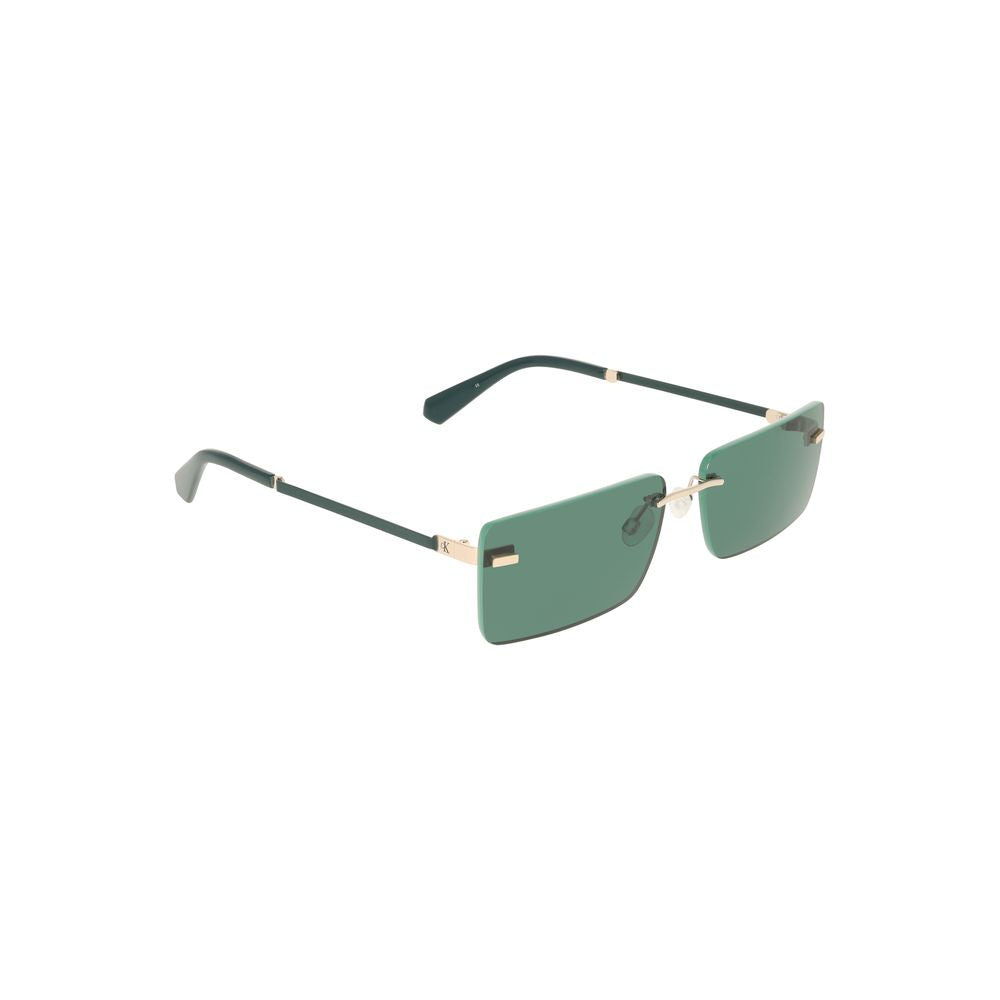 Calvin Klein dameszonnebril in groen metaal Calvin Klein