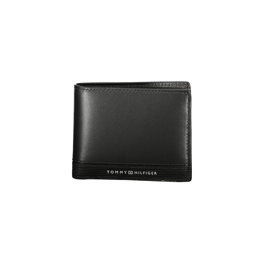 Tommy Hilfiger zwarte leren portemonnee voor heren Tommy Hilfiger