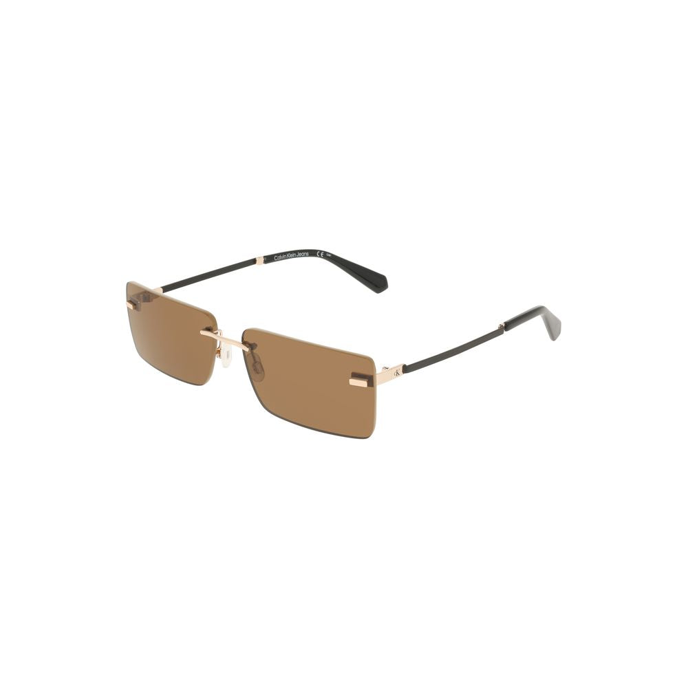 Calvin Klein dameszonnebril in beige metaal Calvin Klein