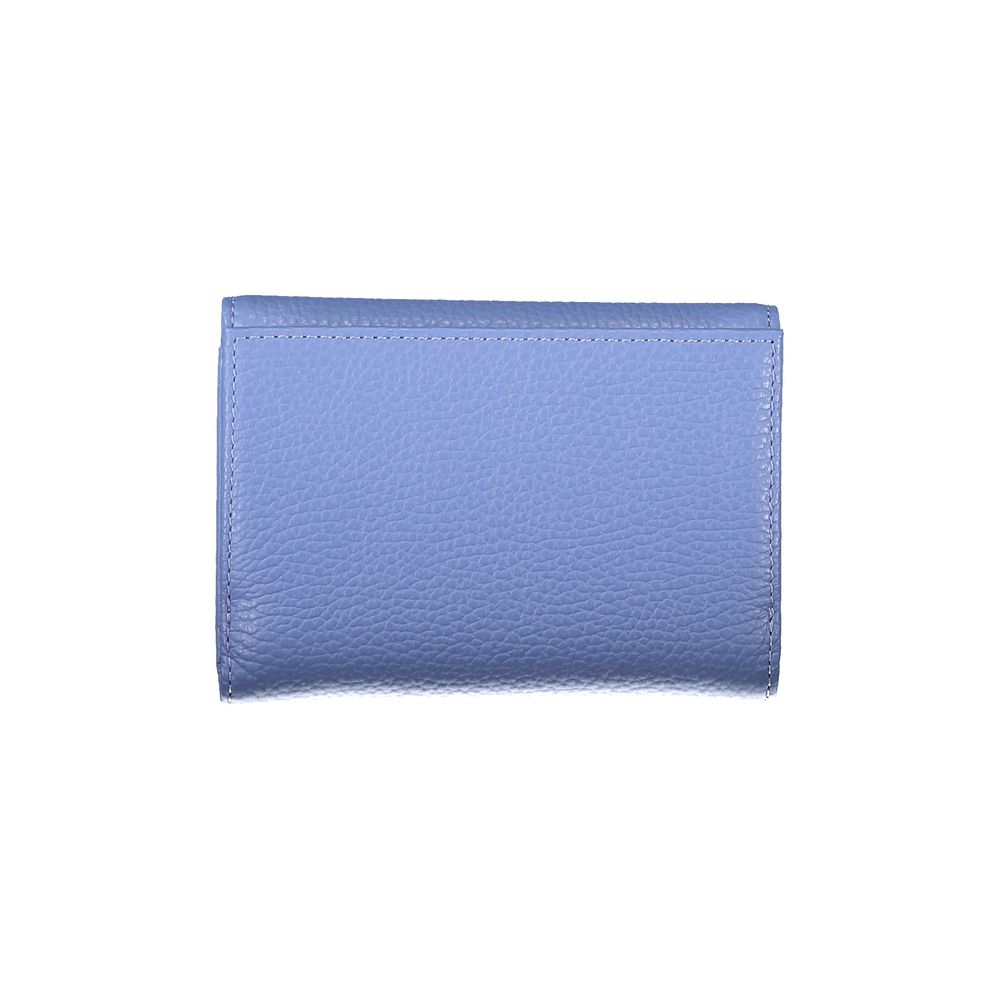 Coccinelle Metallic Soft portemonnee in blauw leer Coccinelle