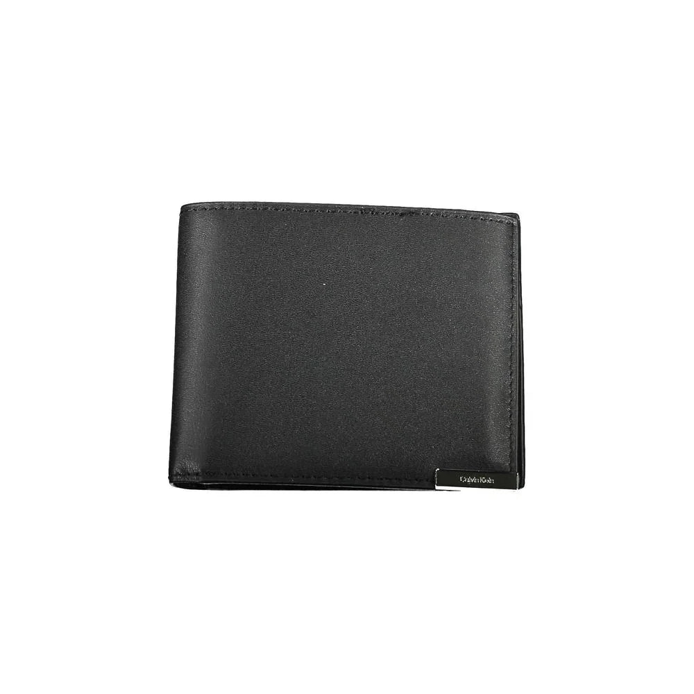 Calvin Klein portemonnee in zwart polyethyleen met RFID-block en logo - MARANOS