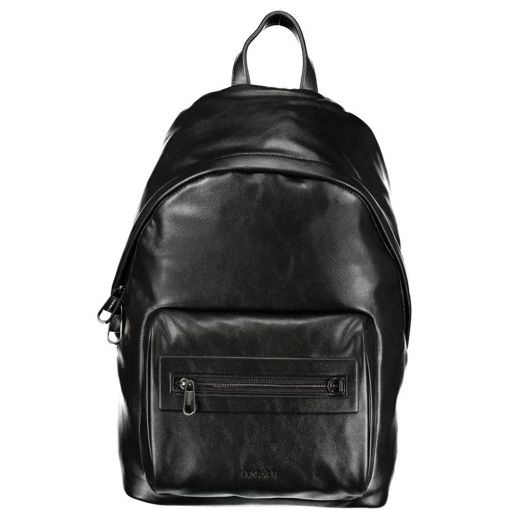 Calvin Klein rugzak in zwart gerecycled polyester met logo en contrasterende details - MARANOS