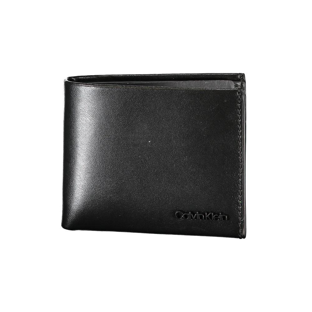 Calvin Klein portemonnee in zwart leer met RFID-block en logo - MARANOS