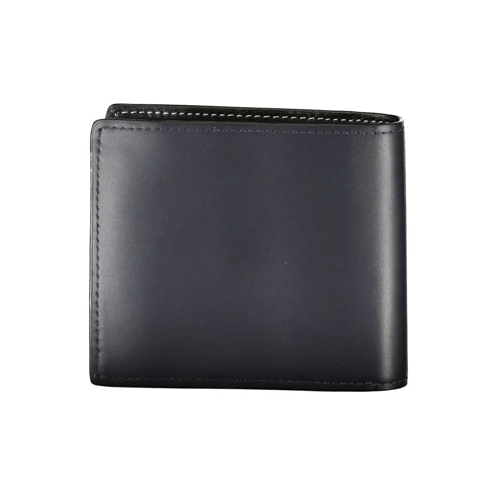 Tommy Hilfiger portemonnee in blauw leer met contrasterende details en logo - MARANOS