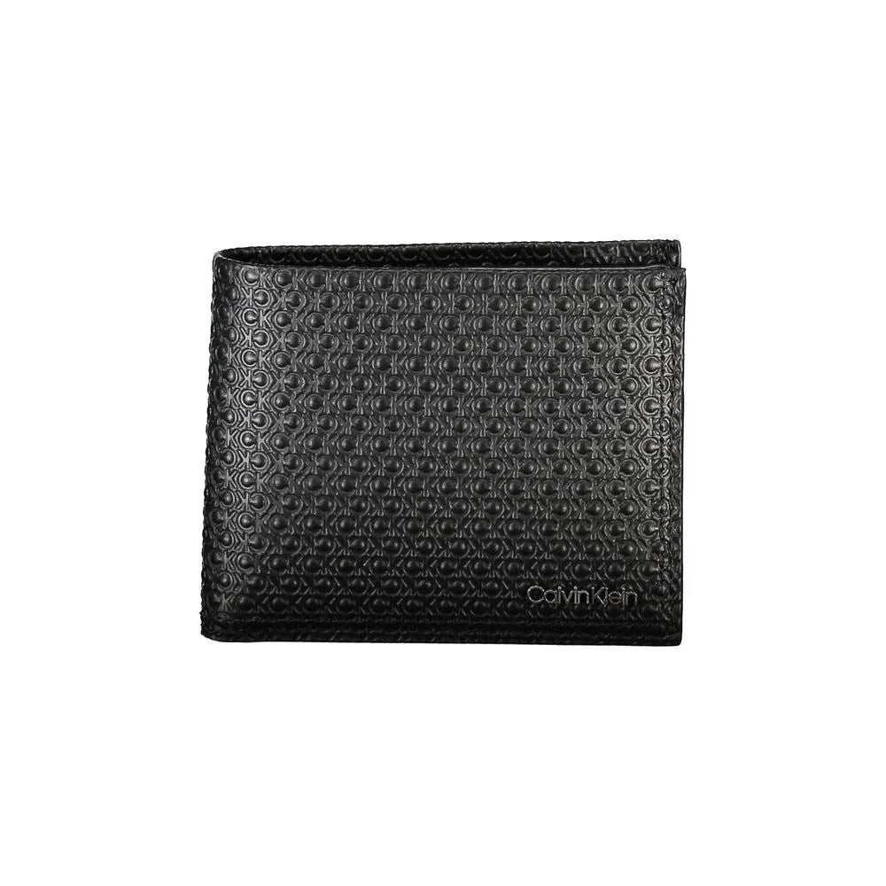 Calvin Klein portemonnee in zwart leer met RFID-block, contrasterende details en logo - MARANOS