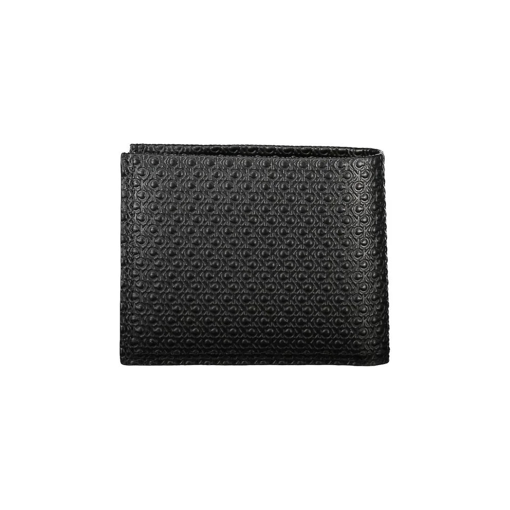 Calvin Klein portemonnee in zwart leer met RFID-block, contrasterende details en logo - MARANOS