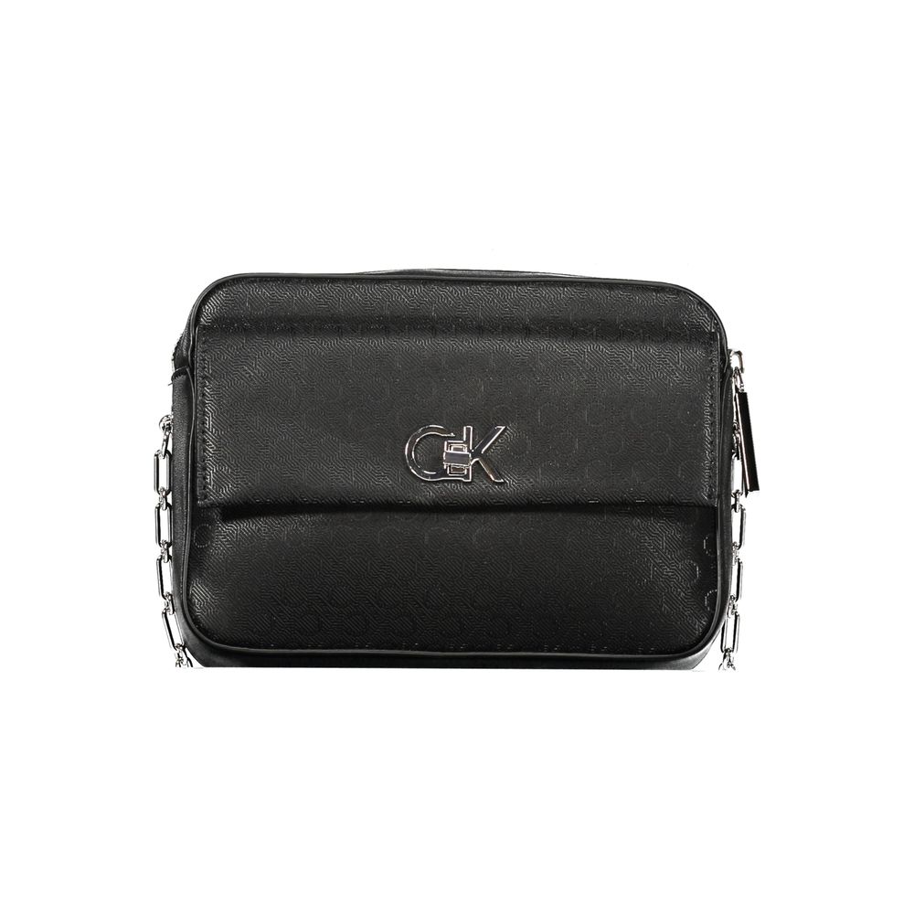 Calvin Klein zwarte polyester schoudertas Calvin Klein