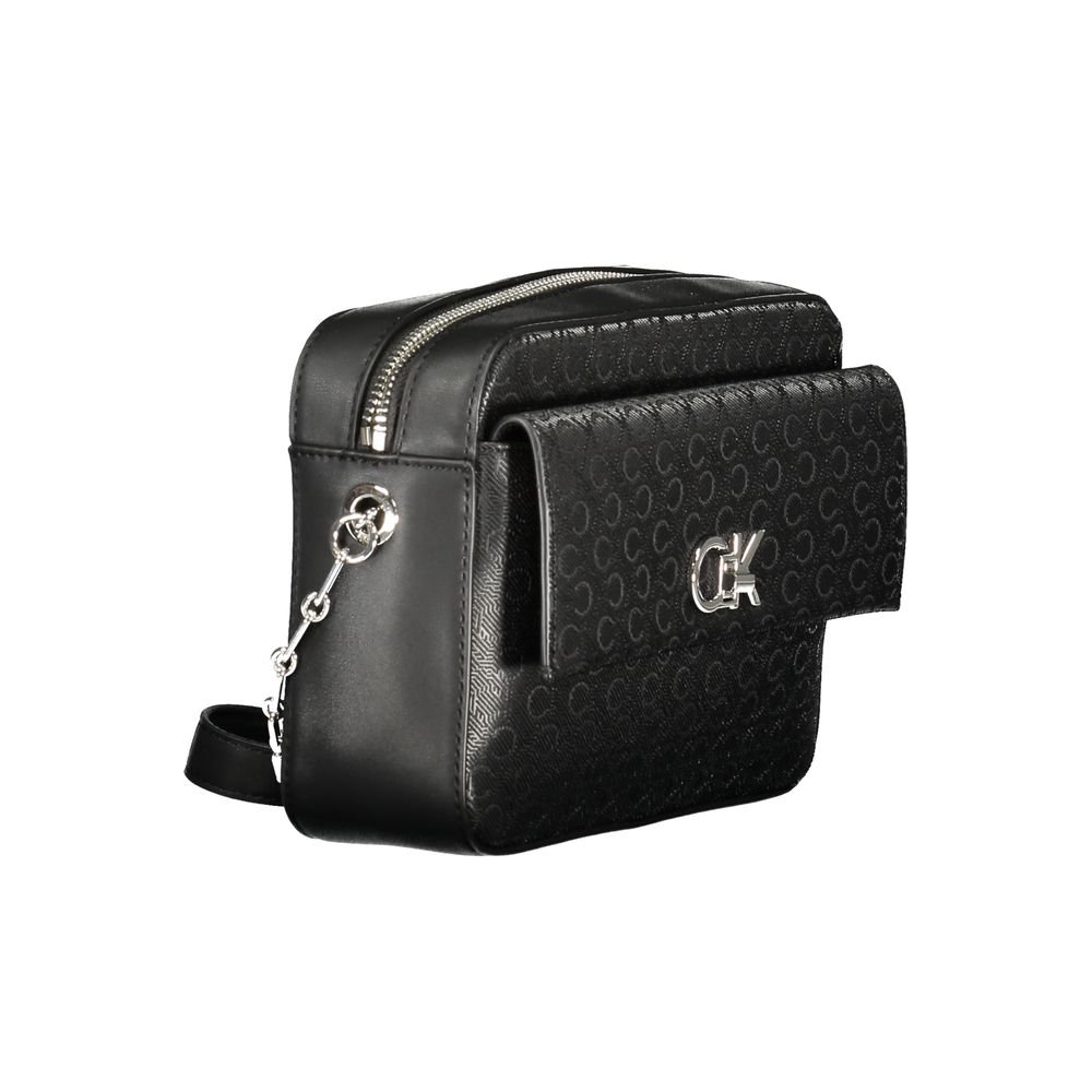Calvin Klein zwarte polyester schoudertas Calvin Klein