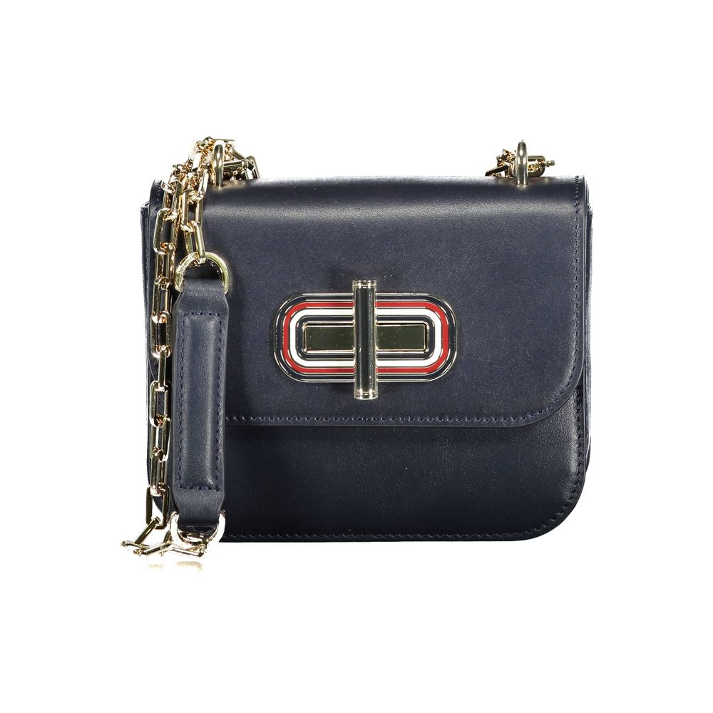 Tommy Hilfiger Blue Leather Handbag Tommy Hilfiger