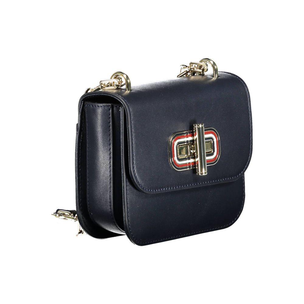 Tommy Hilfiger Blue Leather Handbag Tommy Hilfiger
