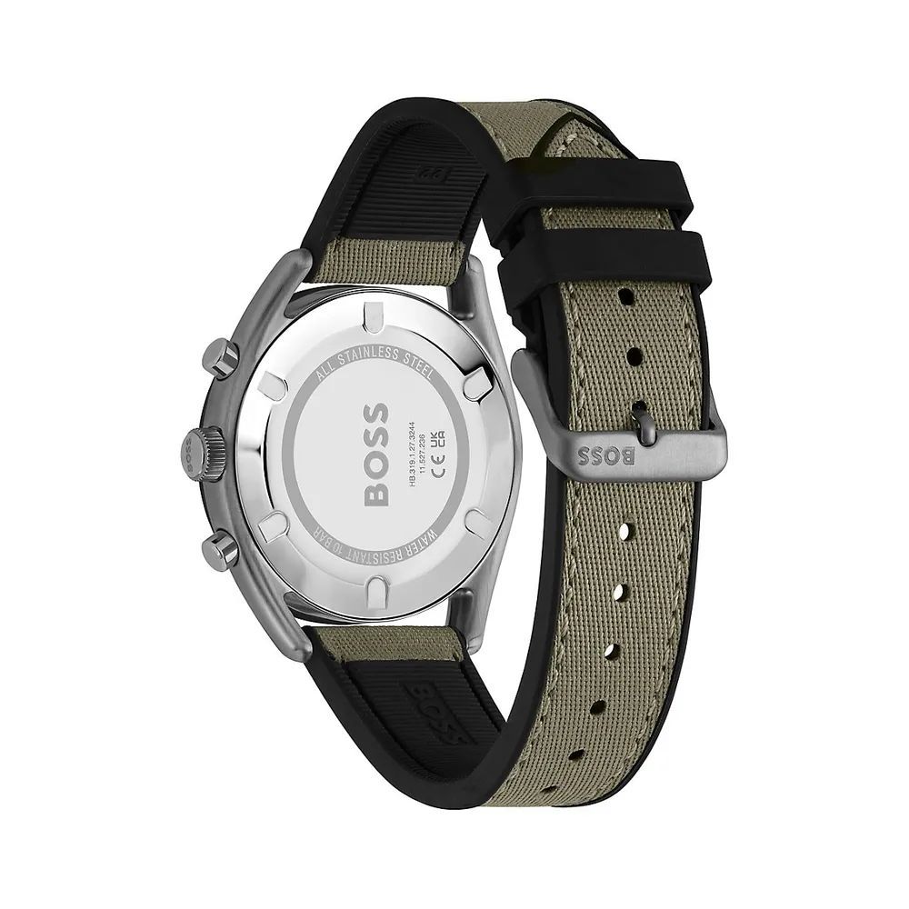 Hugo Boss Green Fabric Watch Hugo Boss