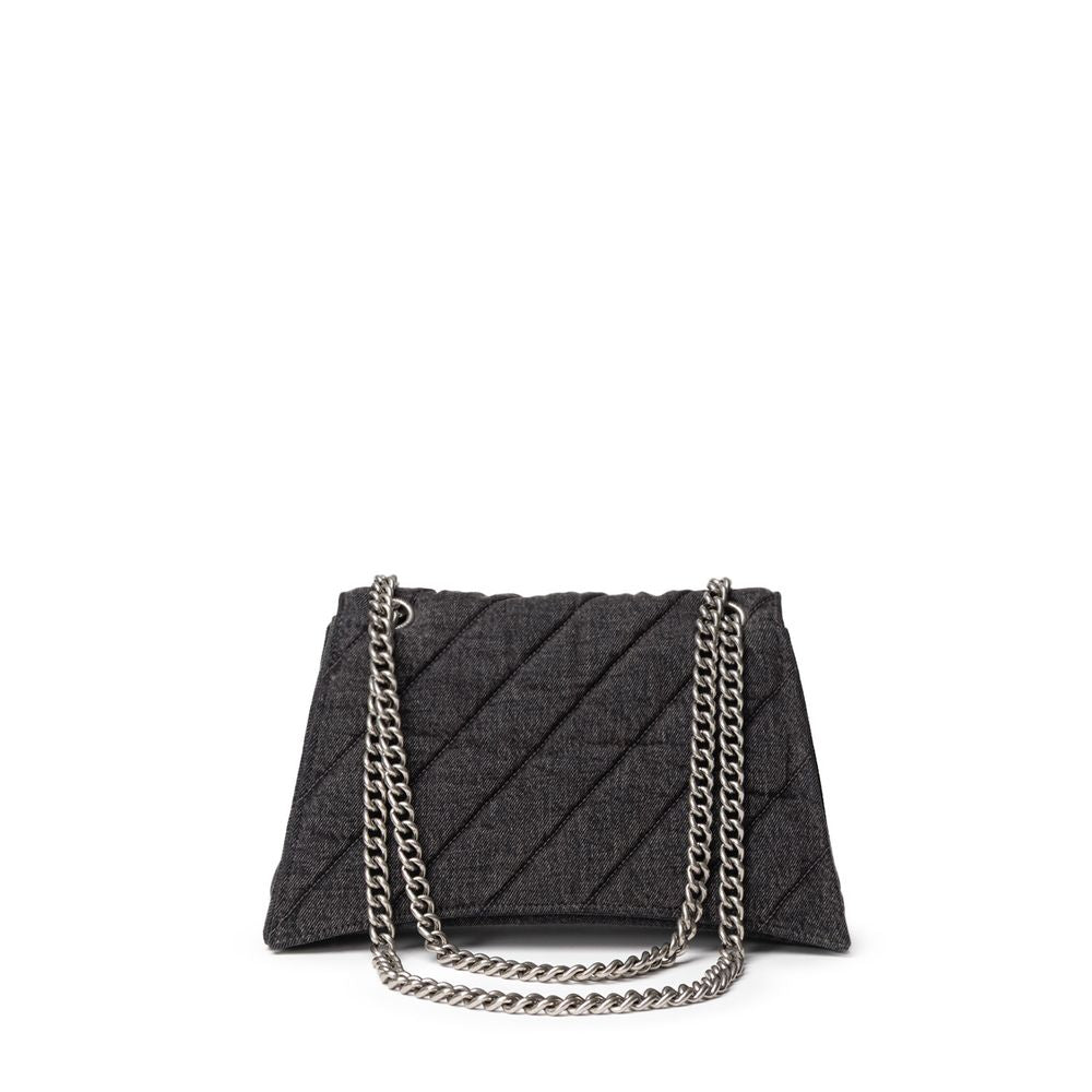 Balenciaga Black Fabric And Leather Shoulder Bag Balenciaga