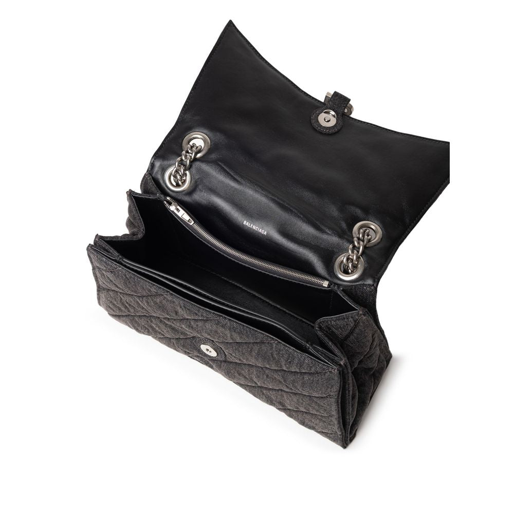 Balenciaga Black Fabric And Leather Shoulder Bag Balenciaga