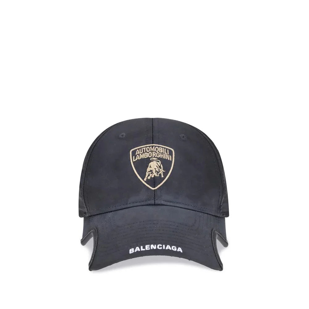 Lamborghini x Balenciaga schoudertas in zwart katoen met emblem - MARANOS
