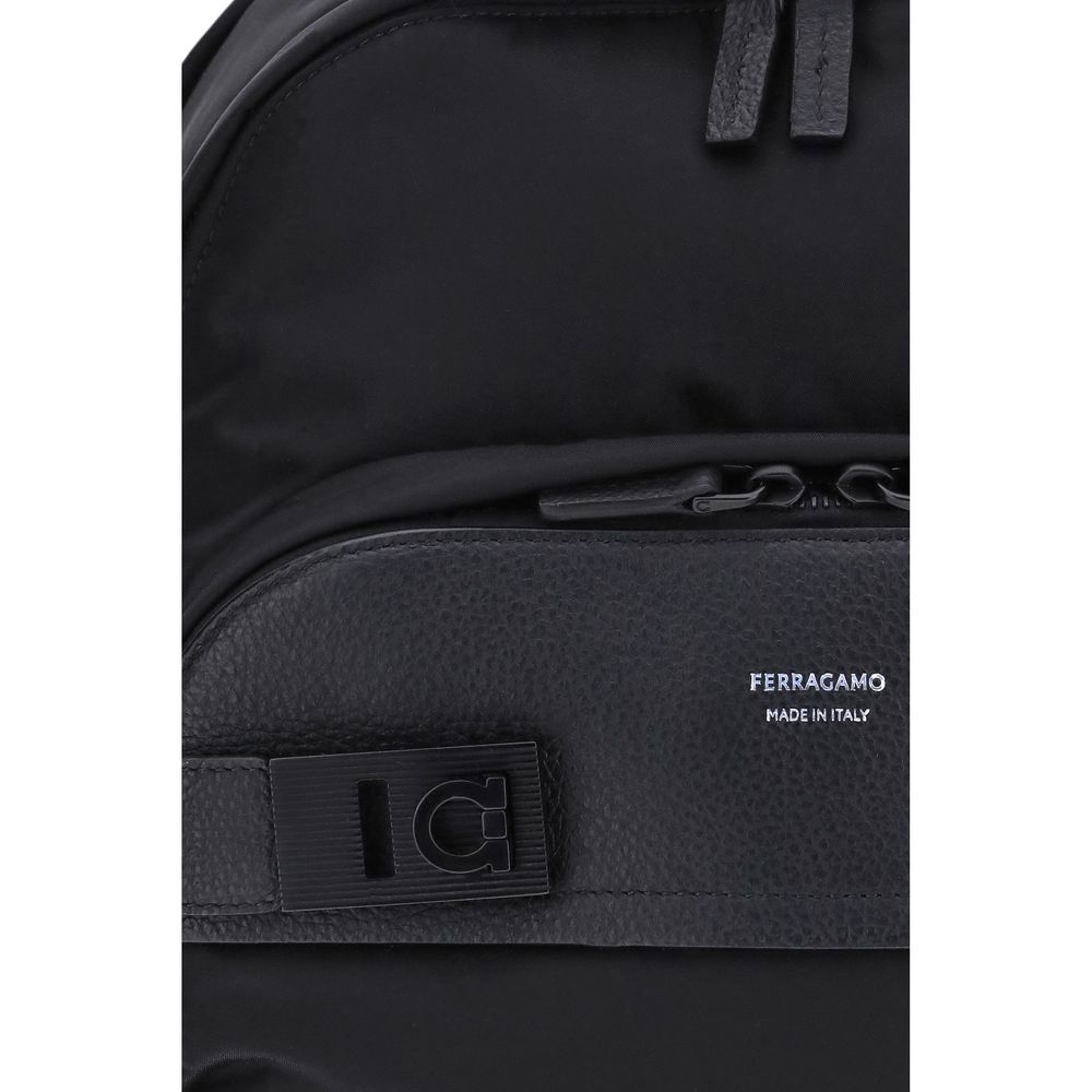 Ferragamo zwarte nylon rugzak