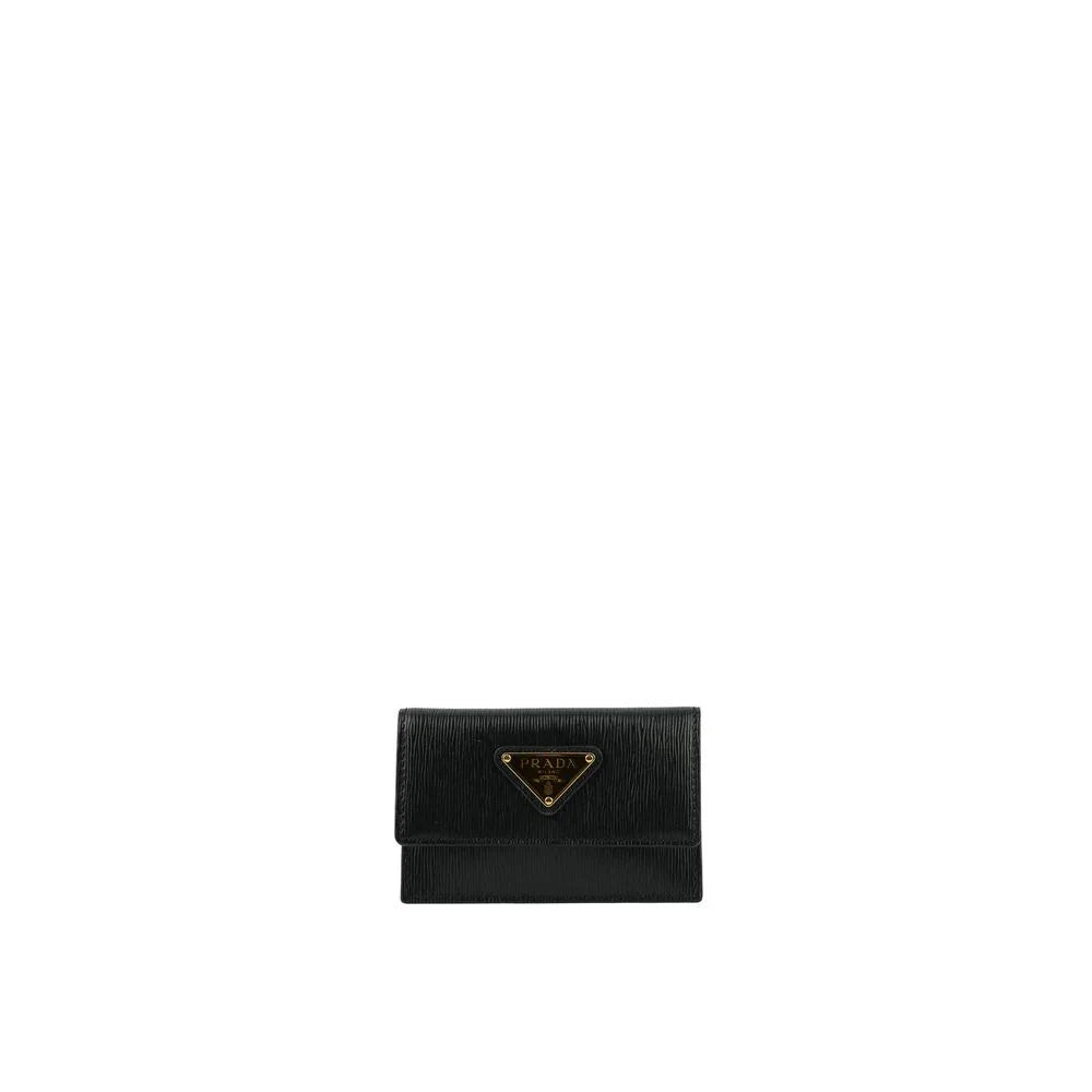 Prada leren kaarthouder met flap - MARANOS