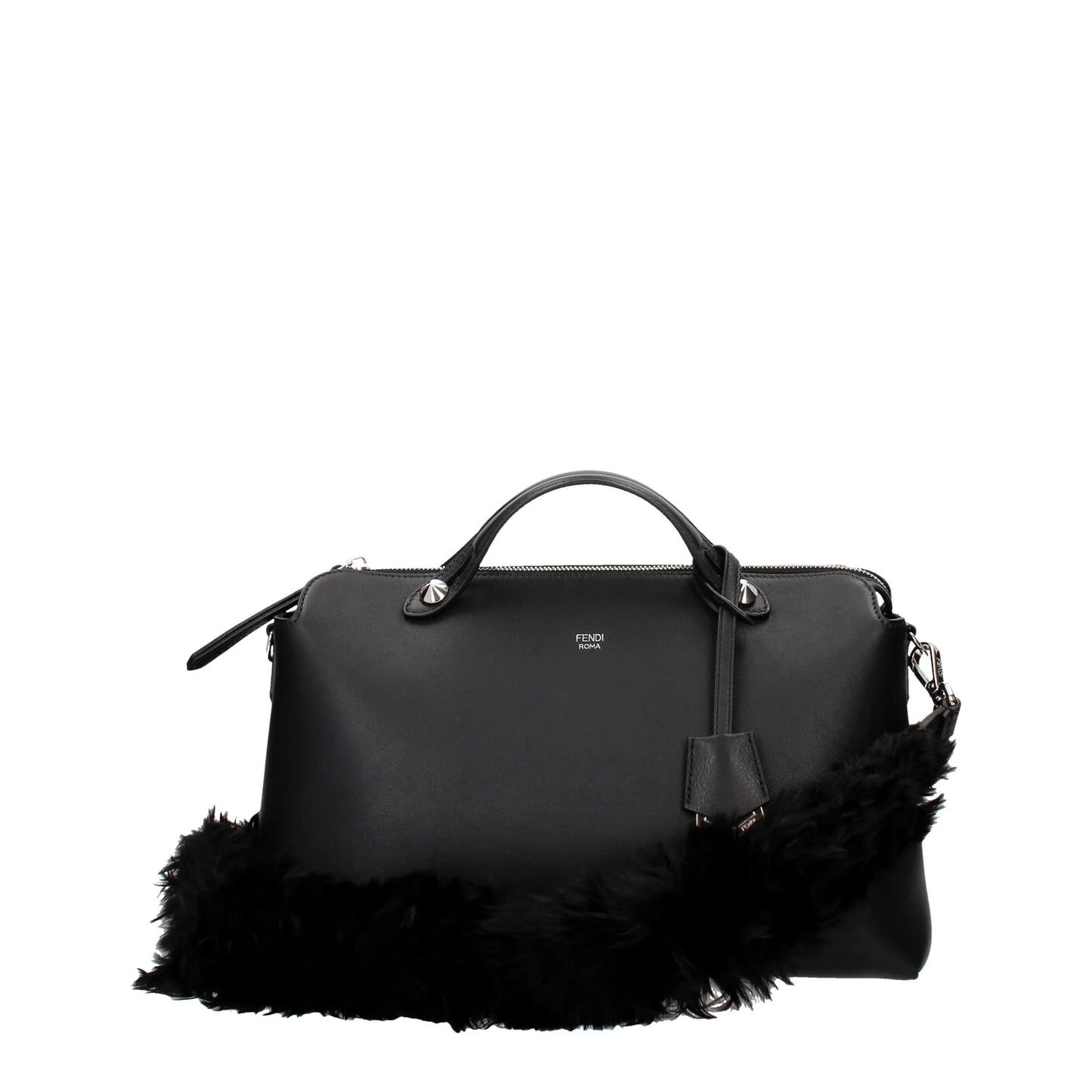 Fendi Zwarte Leren Schoudertas - MARANOS