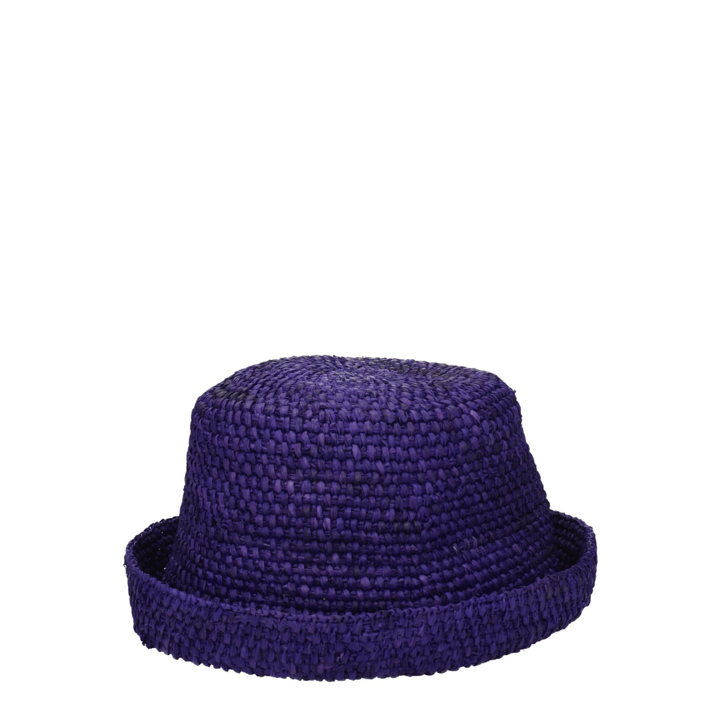 Jacquemus paarse raffia hoed met logodetail Jacquemus