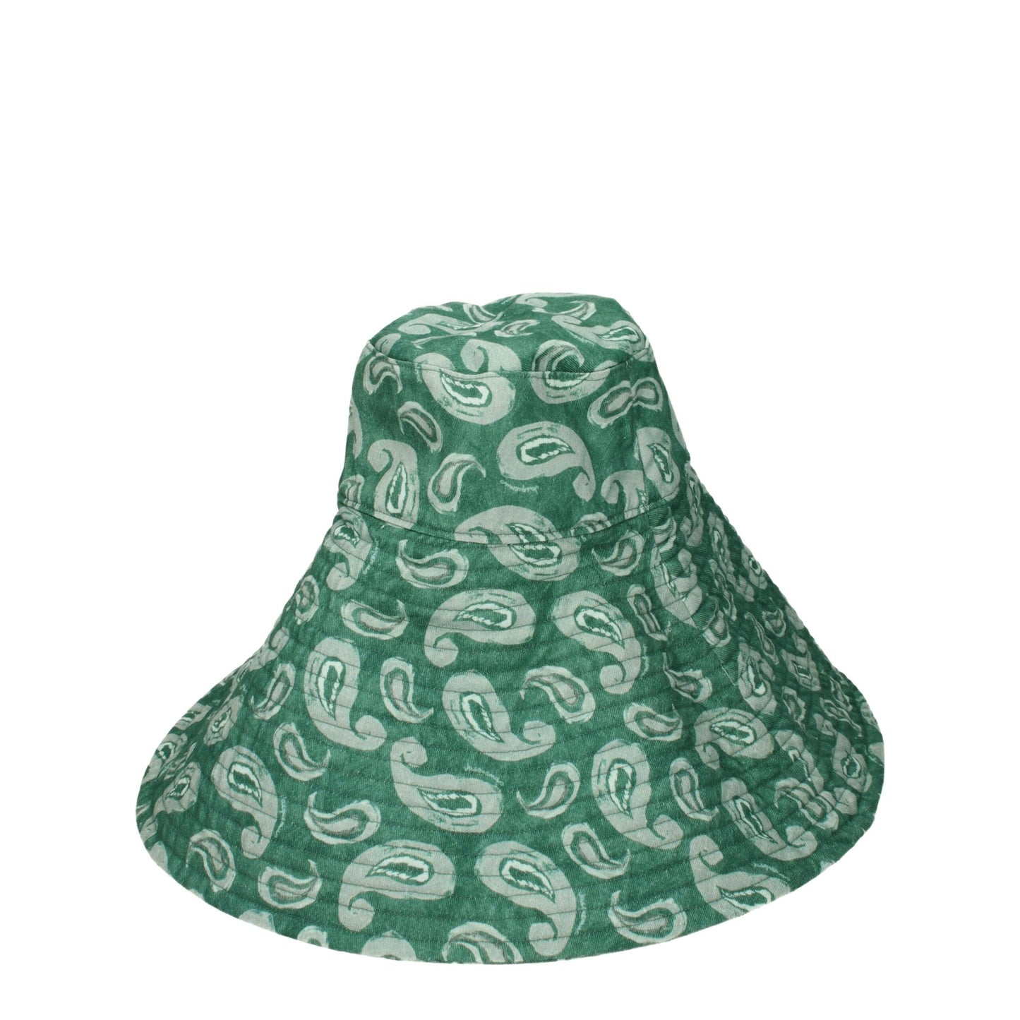 Jacquemus groene katoenen hoed met logoprint Jacquemus