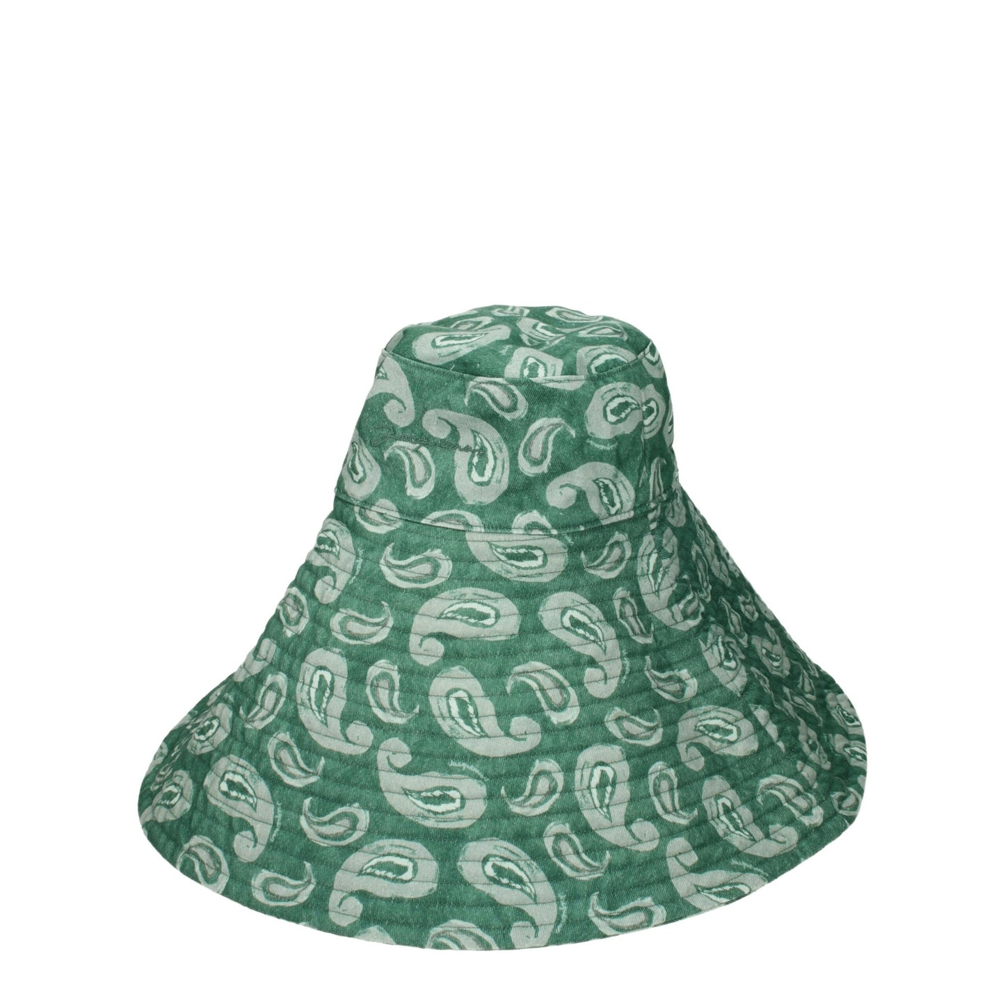 Jacquemus groene katoenen hoed met logoprint Jacquemus