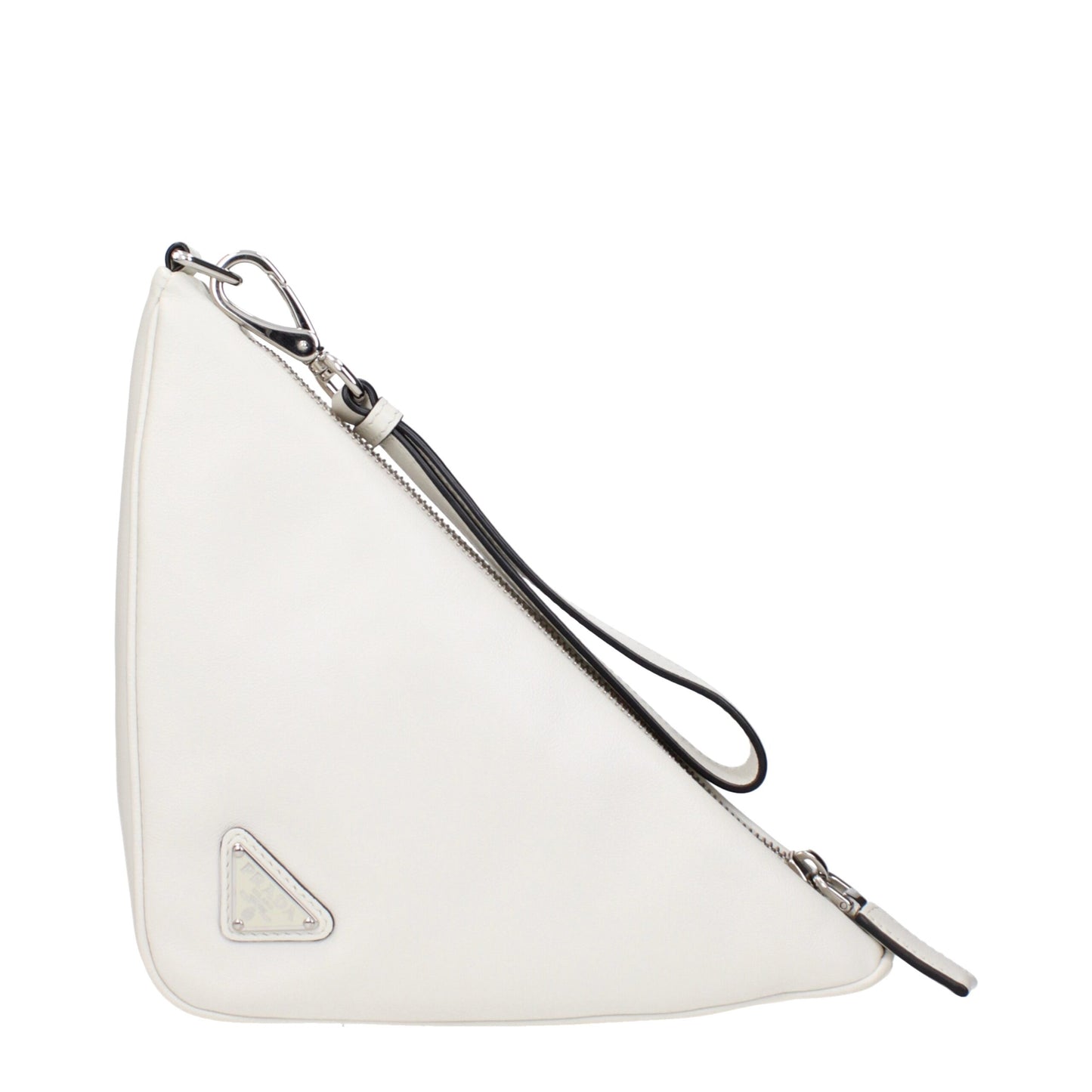 Prada witte leren clutch Prada