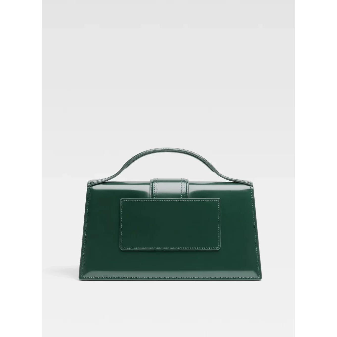 Jacquemus Le Grand Bambino schoudertas in donkergroen leer - MARANOS
