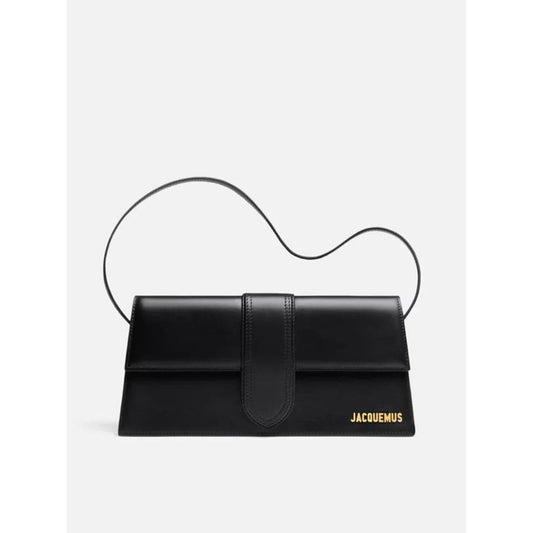 Jacquemus Le Bambino Long schoudertas in zwart leer - MARANOS
