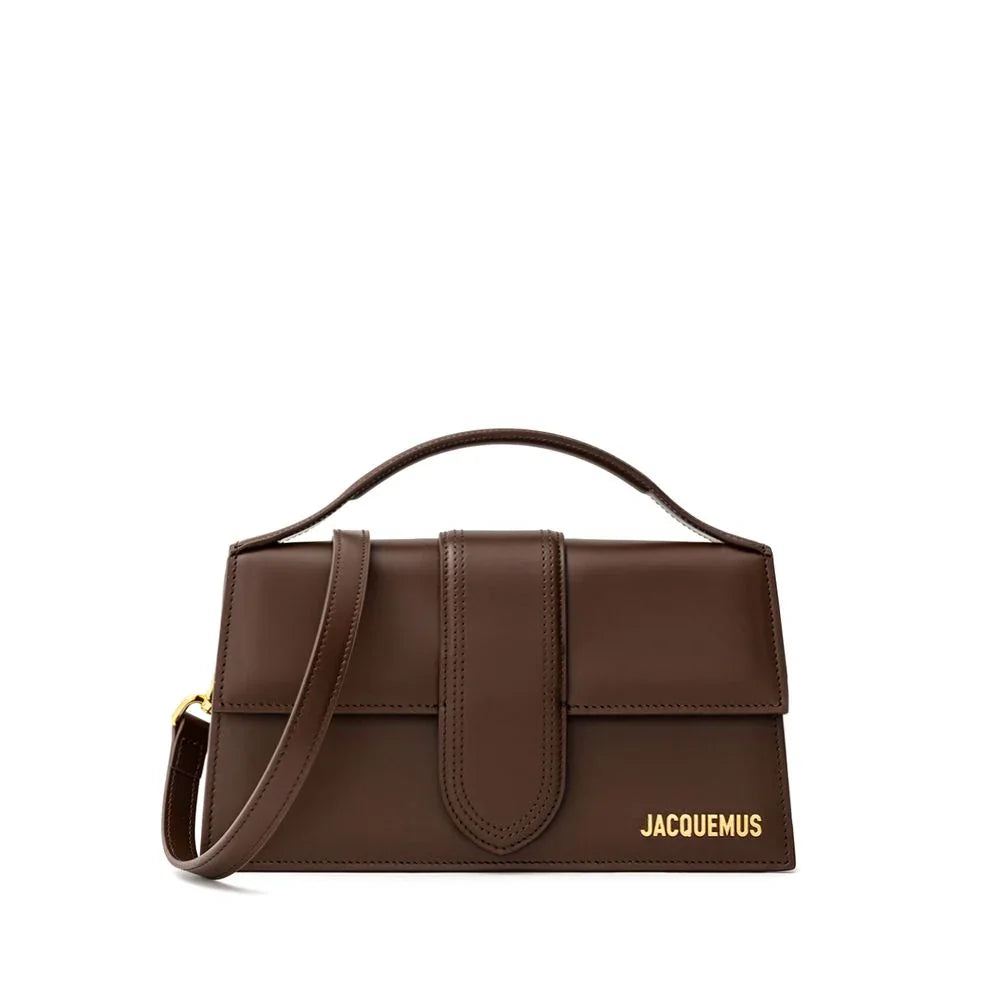 Jacquemus handtas in bruin leer met afneembare schouderriem - MARANOS