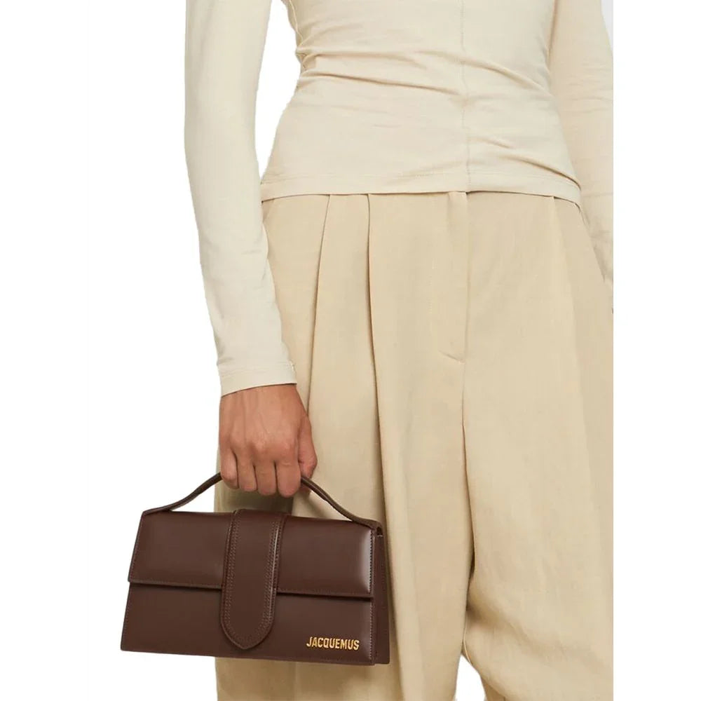 Jacquemus handtas in bruin leer met afneembare schouderriem - MARANOS