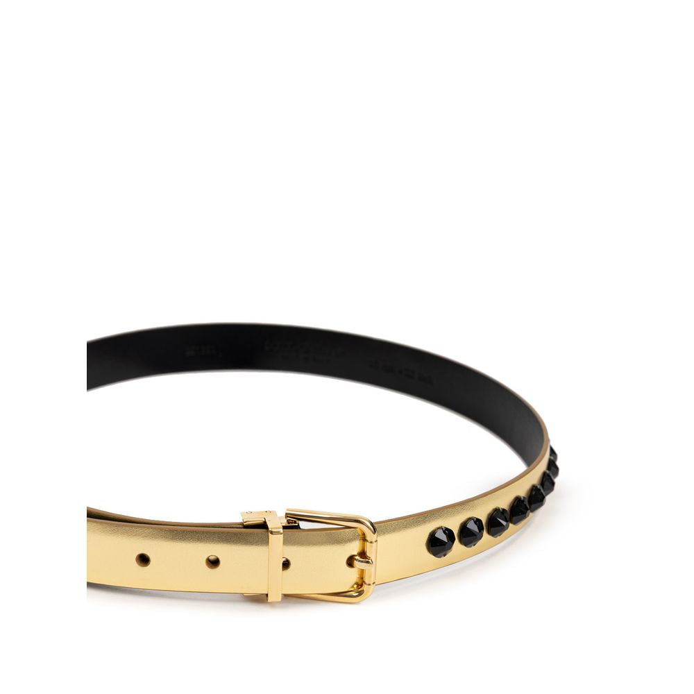 Dolce & Gabbana Gold Leather Belt Dolce & Gabbana