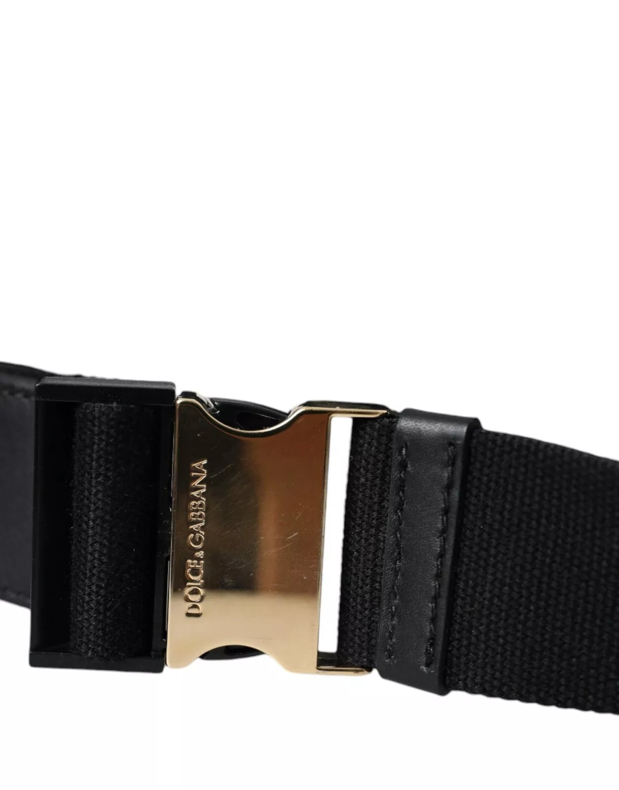 Dolce & Gabbana Black Calfskin Leather Double Waist Belt Fanny Pack Bag Dolce & Gabbana