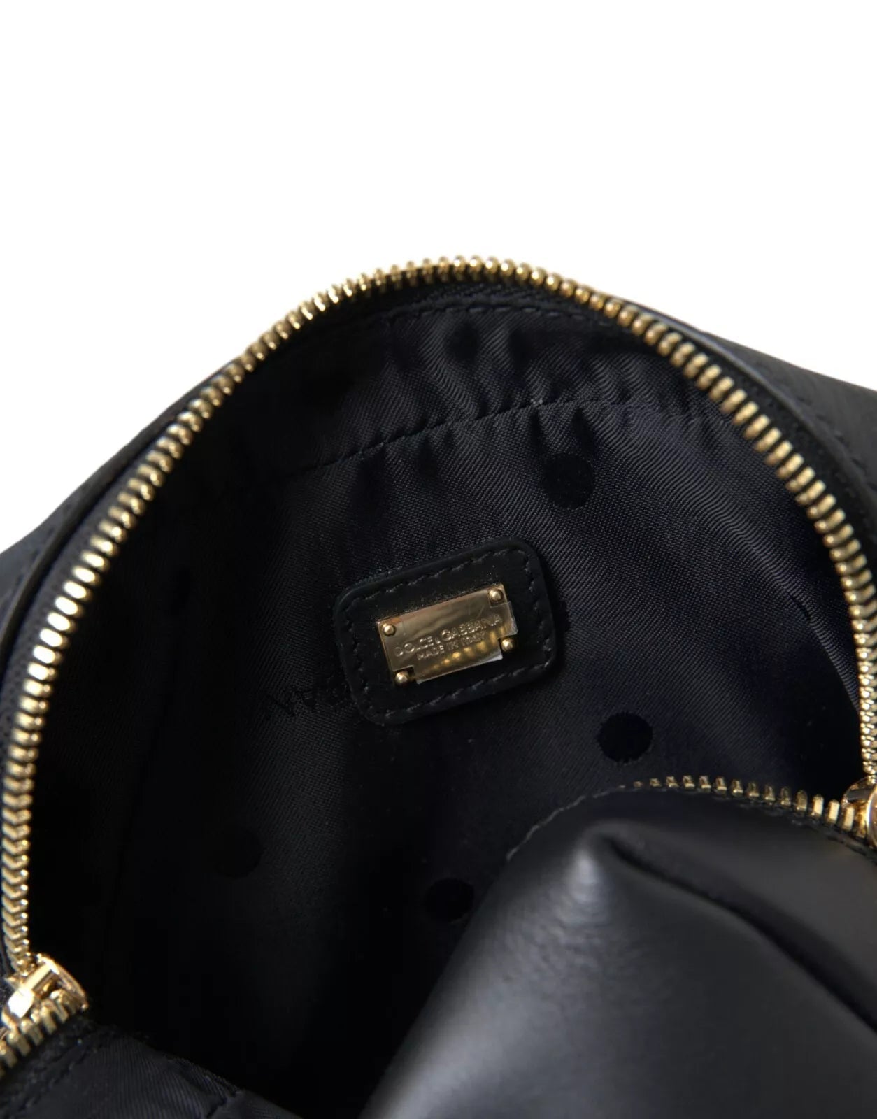 Dolce & Gabbana Black Calfskin Leather Double Waist Belt Fanny Pack Bag Dolce & Gabbana