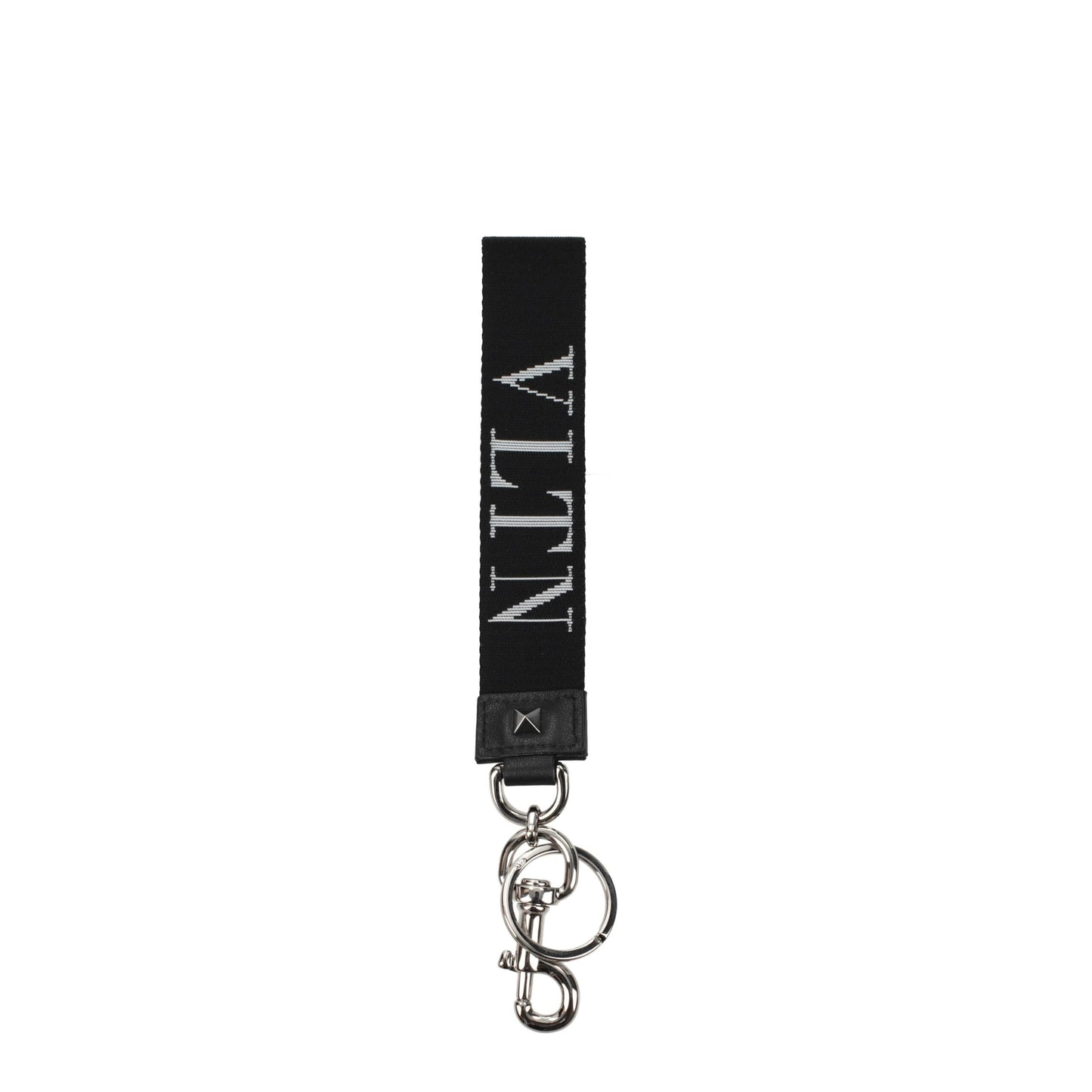Valentino Garavani Black Fabric Keychains Valentino Garavani